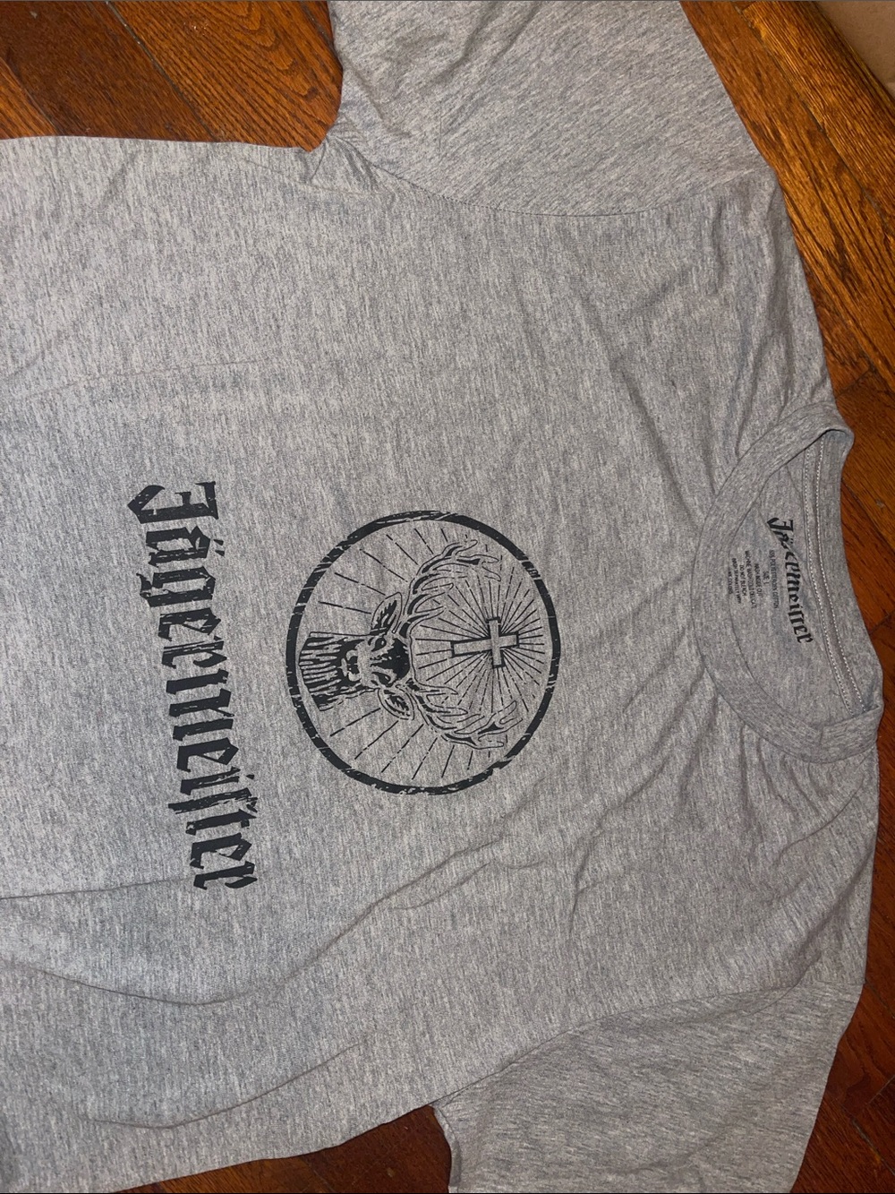 Jagermeister Heather Gray Short Sleeve Logo Tee